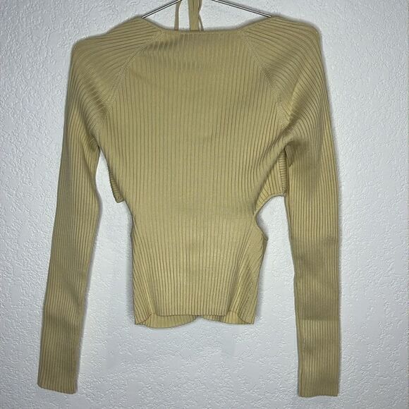 NWT Jonathan SIMKHAI Elenor Halter Top Dried Pineapple Large - Picture 6 of 12